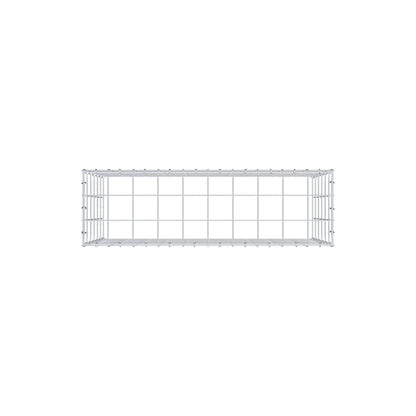 Typ 3 påbyggnadsgabion 100 cm x 60 cm x 30 cm (L x H x D), maskstorlek 10 cm x 10 cm, C-ring
