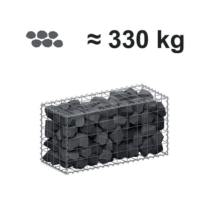 Gabion 100 cm x 50 cm x 40 cm (L x H x D), maskstorlek 10 cm x 10 cm, spiral