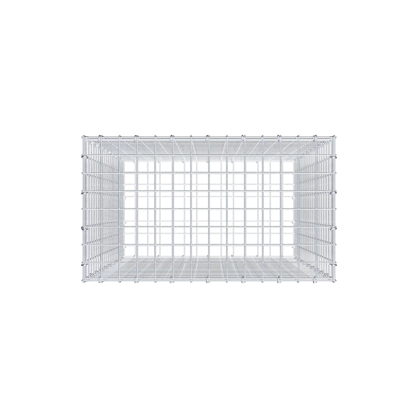 Gavión 100 cm x 70 cm x 40 cm (L x A x P), malla 5 cm x 5 cm, anillo en C