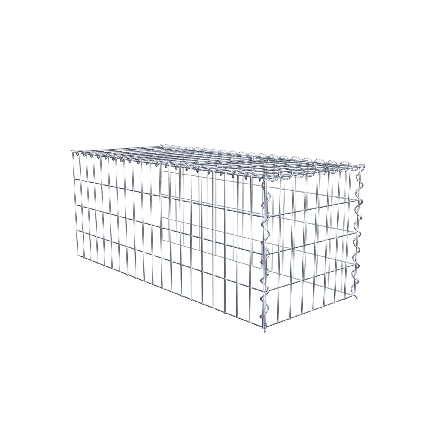 Gabion rapporté type 4 100 cm x 40 cm x 40 cm (L x H x P), mailles 5 cm x 10 cm, spirale