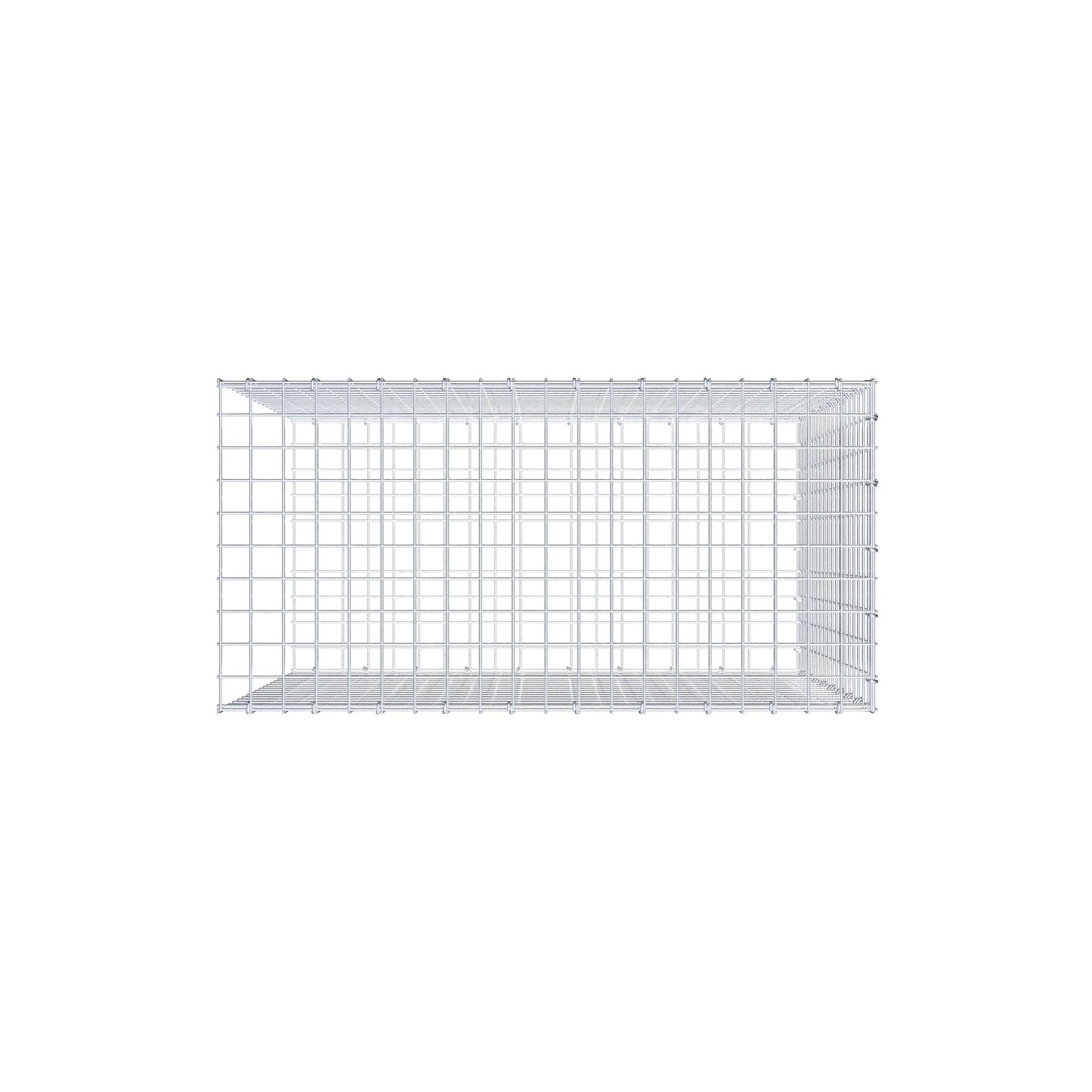 Gabião Tipo 2 100 cm x 90 cm x 50 cm (C x A x P), malhagem 5 cm x 5 cm, anel C