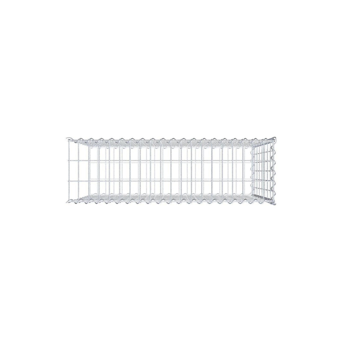 Påväxt gabion typ 2 100 cm x 80 cm x 30 cm (L x H x D), maskstorlek 5 cm x 10 cm, spiral