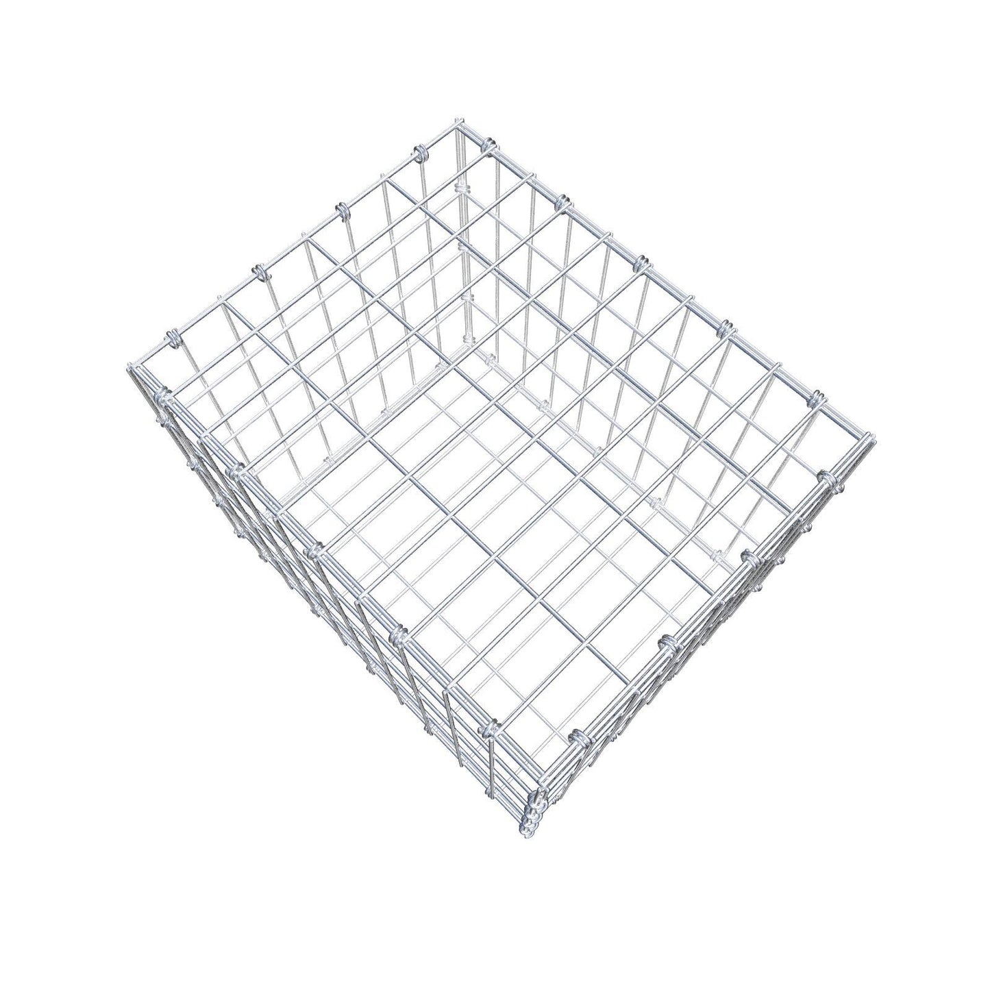 Gabion 50 cm x 40 cm x 40 cm (L x H x D), maskstorlek 5 x 10 cm, spiralring