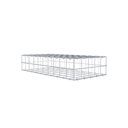 Gabion 100 cm x 20 cm x 50 cm (L x H x D), maskstorlek 10 x 10 cm, spiralring