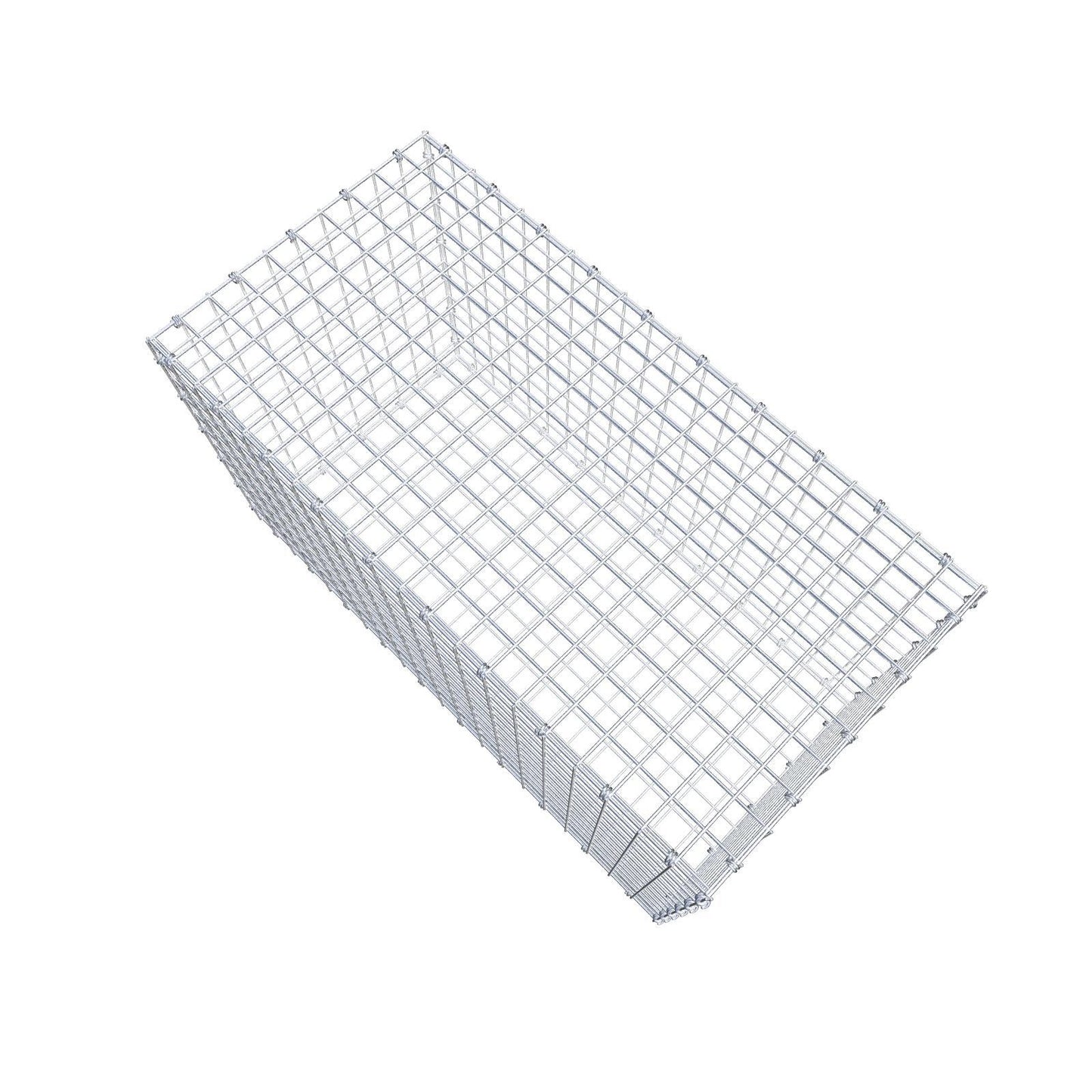 Gabion 100 cm x 60 cm x 50 cm (L x H x D), maskstorlek 5 x 5 cm, spiralring