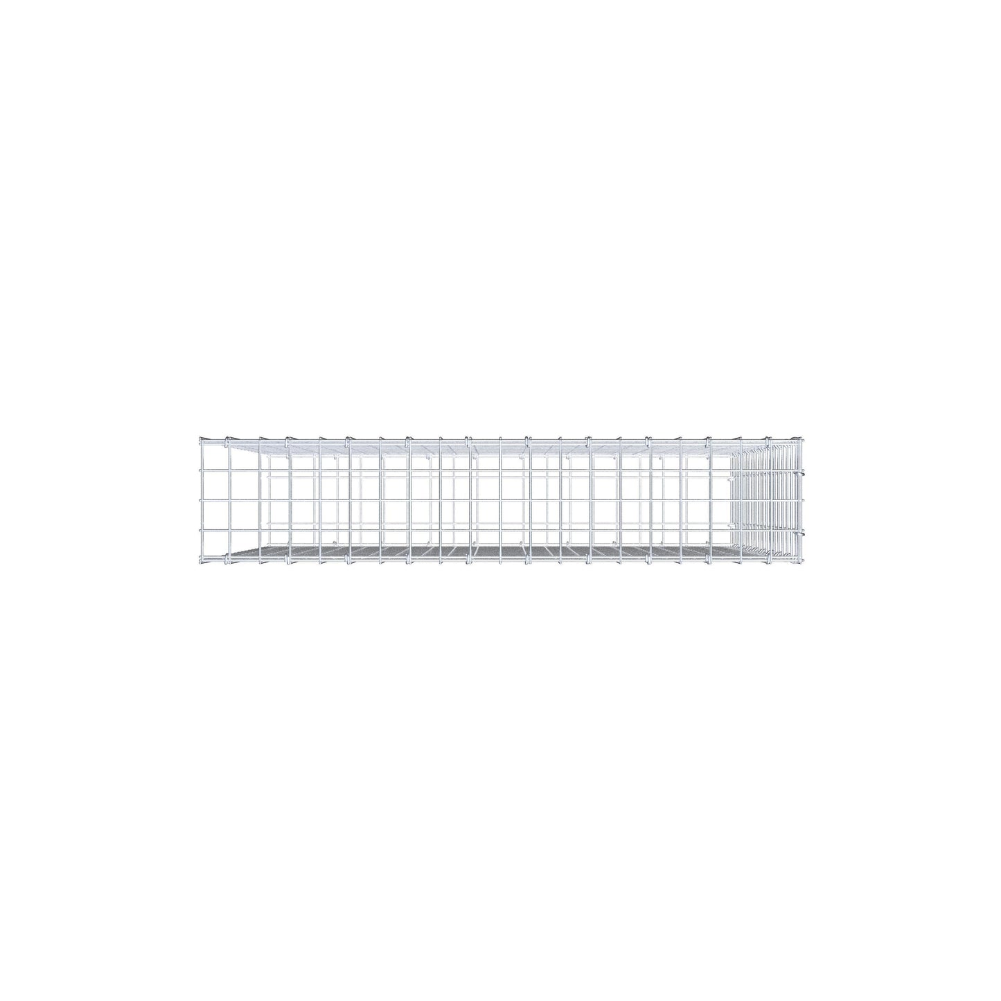 Typ 2 påbyggnadsgabion 100 cm x 90 cm x 20 cm (L x H x D), maskstorlek 5 cm x 5 cm, C-ring
