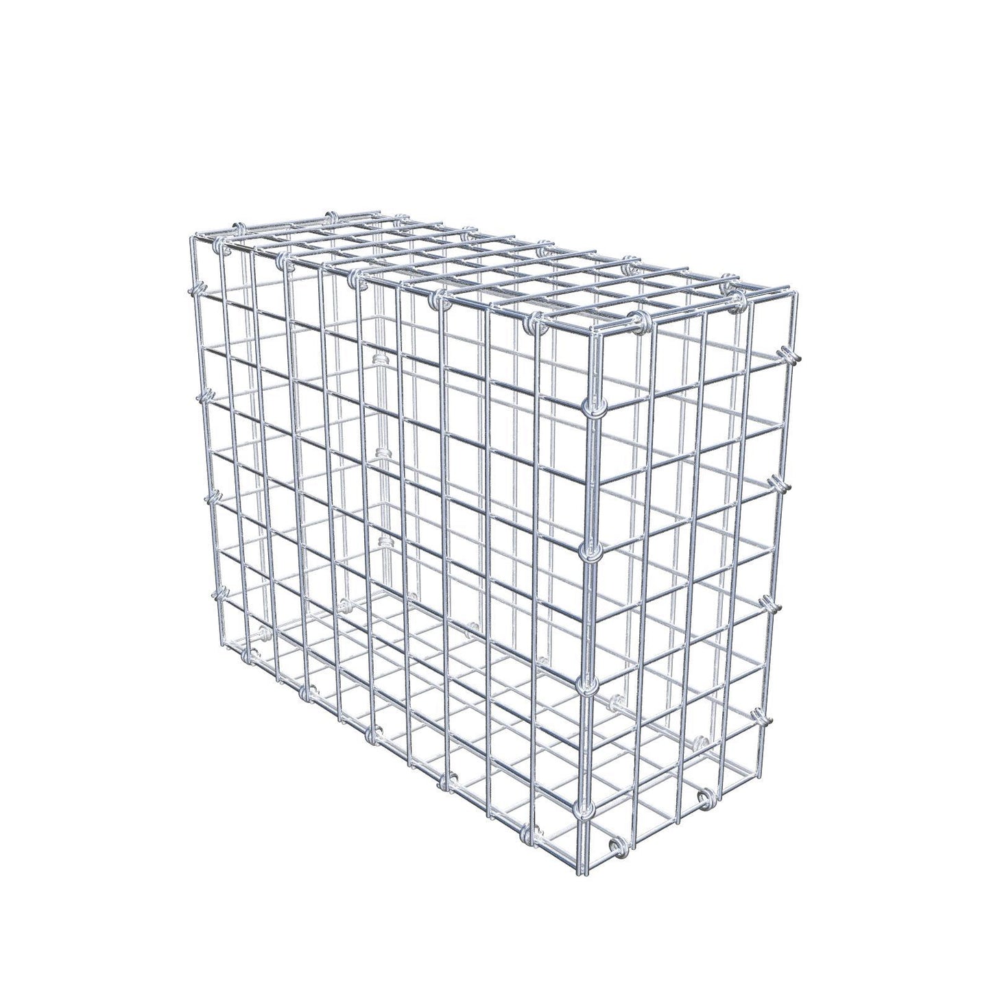 Schanskorf 50 cm x 40 cm x 20 cm (L x H x D), maaswijdte 5 x 5 cm, spiraalring