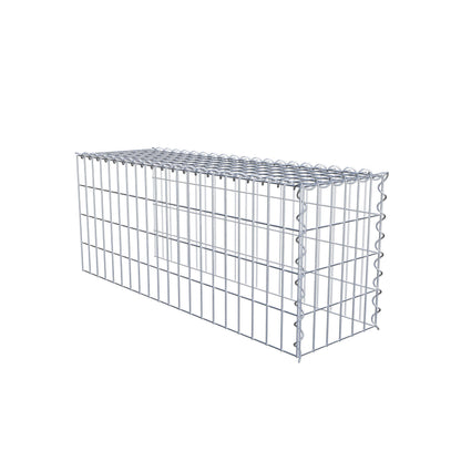 Påväxt gabion typ 4 100 cm x 40 cm x 30 cm (L x H x D), maskstorlek 5 cm x 10 cm, spiral