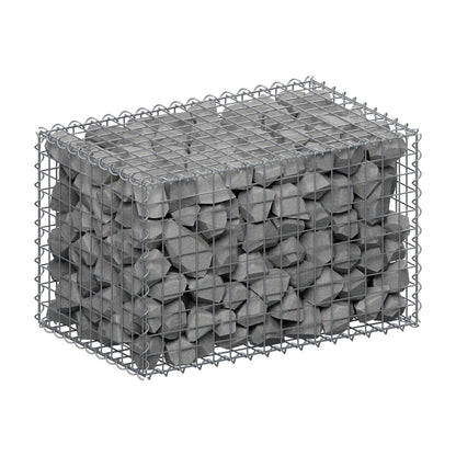 Gabion 80 cm x 50 cm x 50 cm (L x H x D), mesh size 5 cm x 5 cm, spiral