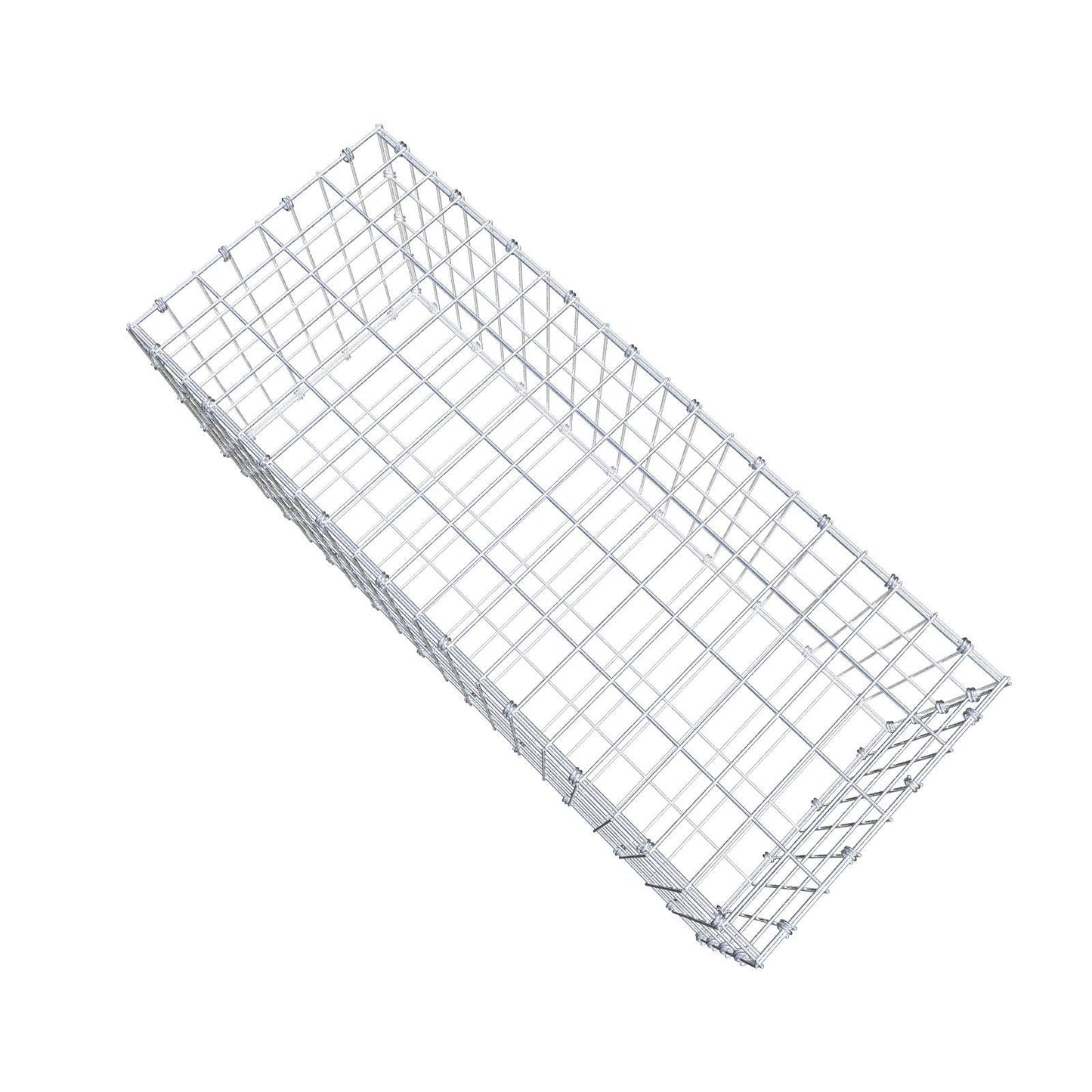 Gabione 100 cm x 40 cm x 40 cm (L x H x T), Maschenweite 5 x 10 cm, Spiralring