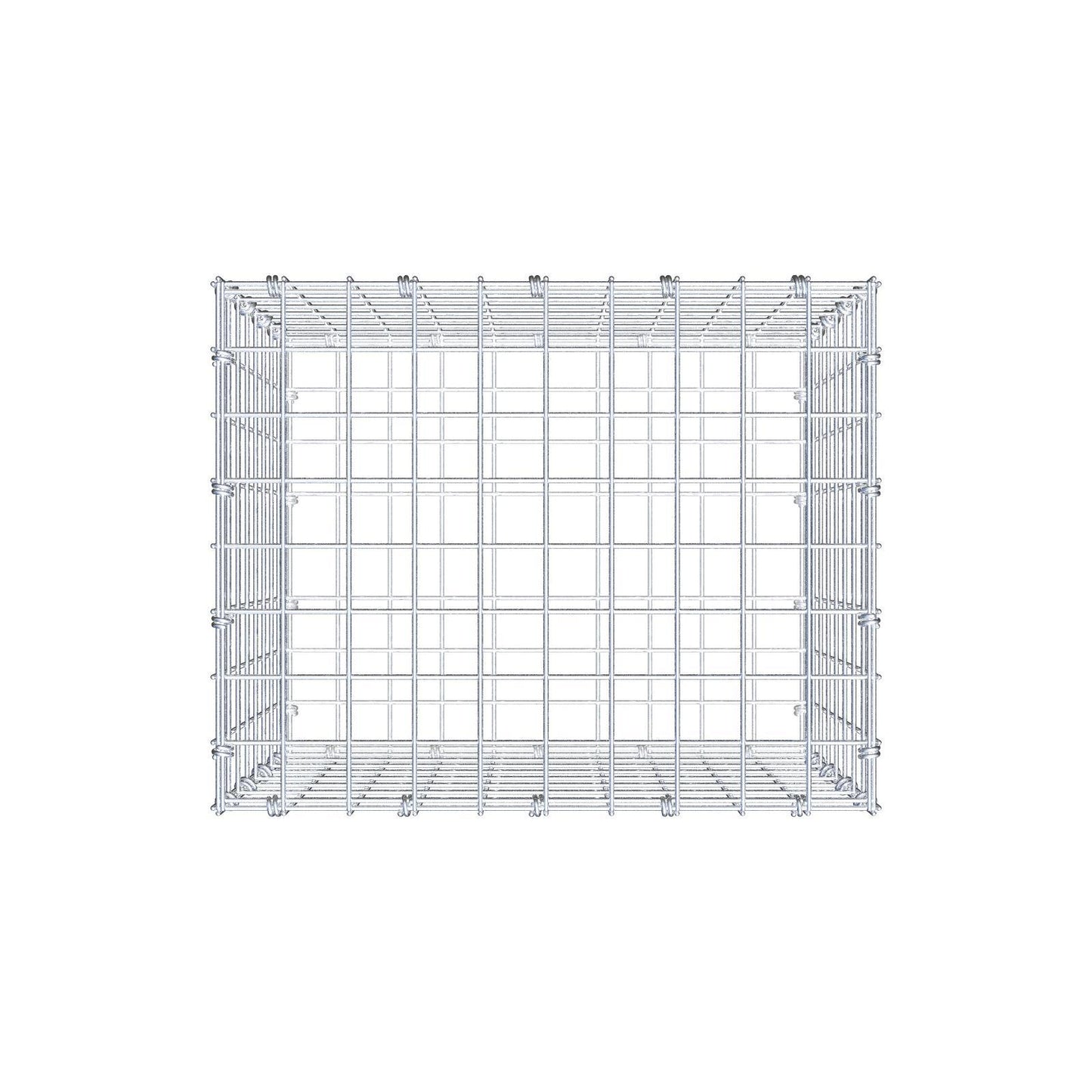 Gabion 50 cm x 40 cm x 40 cm (L x H x D), maskstorlek 5 x 5 cm, spiralring