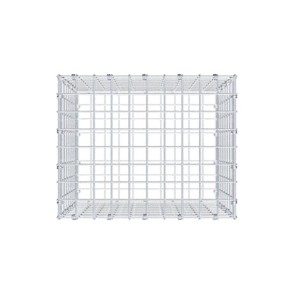 Gabion 50 cm x 40 cm x 40 cm (L x H x D), maskstorlek 5 x 5 cm, spiralring