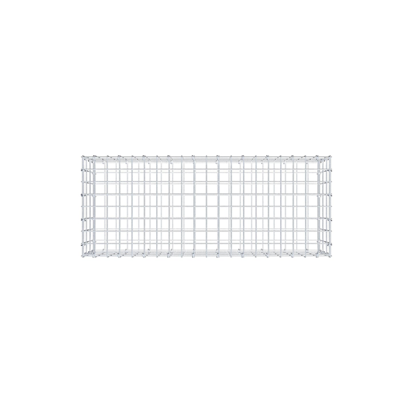 Gabbione 100 cm x 30 cm x 40 cm (L x H x P), maglia 5 cm x 10 cm, anello a C