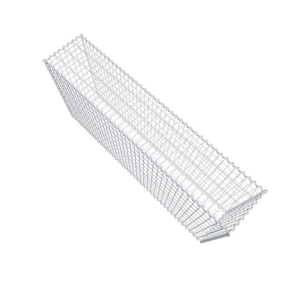 Gabion 200 cm x 100 cm x 40 cm (L x H x D), maskstorlek 5 cm x 10 cm, spiral