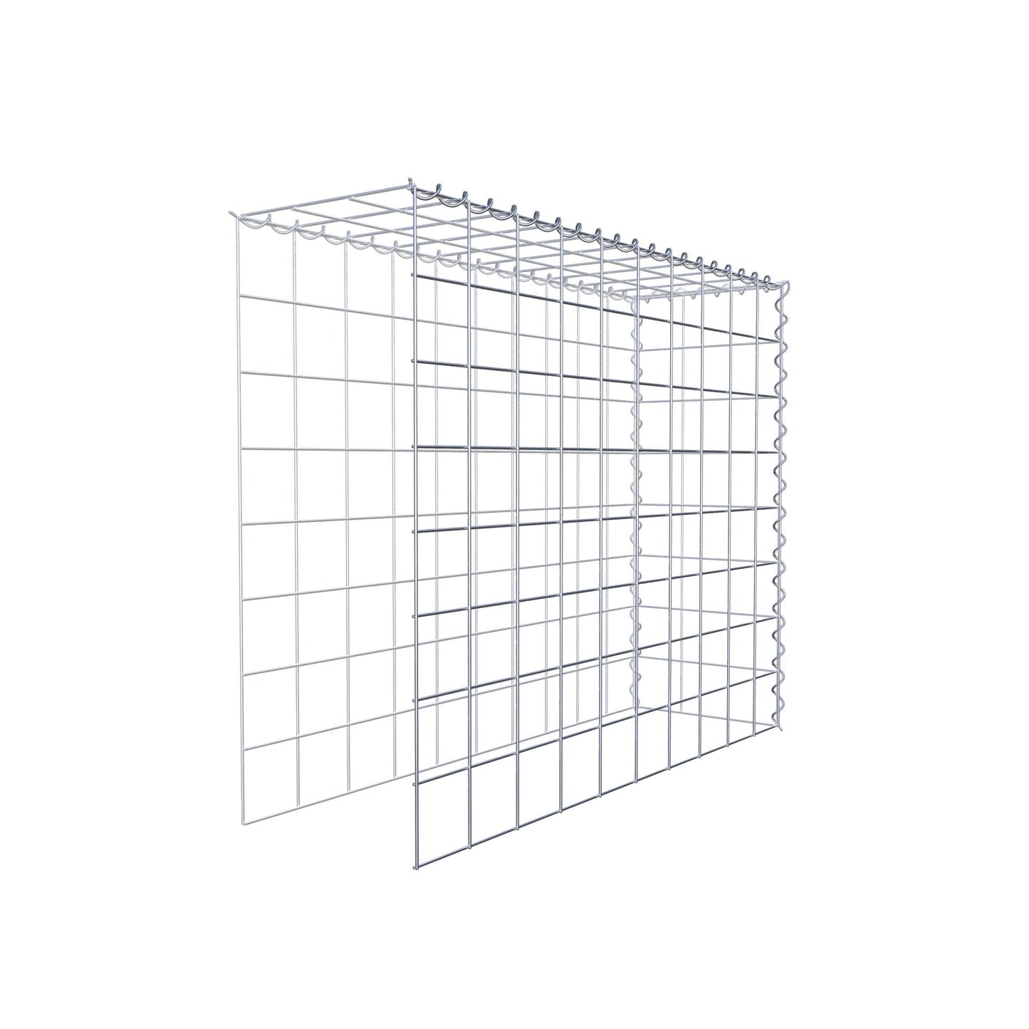 Påväxt gabion typ 4 100 cm x 80 cm x 30 cm (L x H x D), maskstorlek 10 cm x 10 cm, spiral