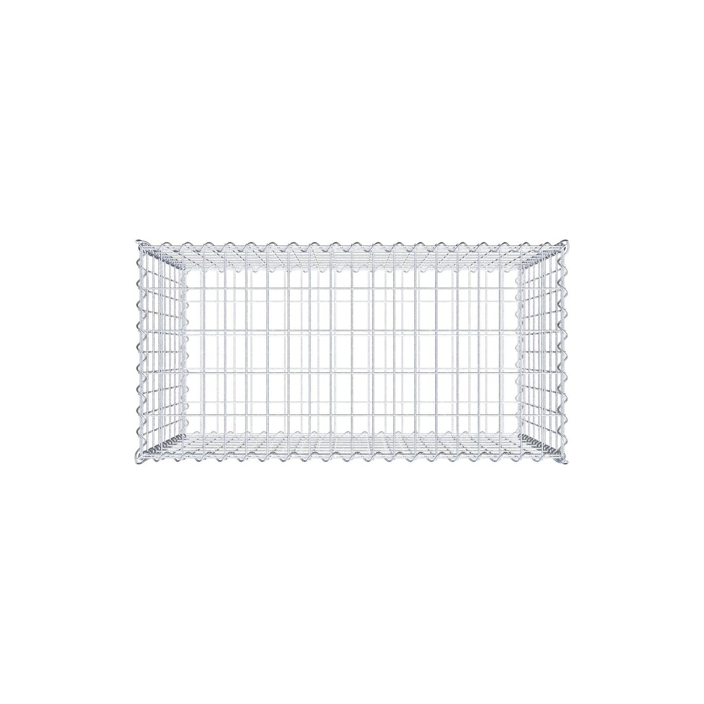 Gabion 100 cm x 80 cm x 50 cm (L x H x D), maskstorlek 5 cm x 10 cm, spiral