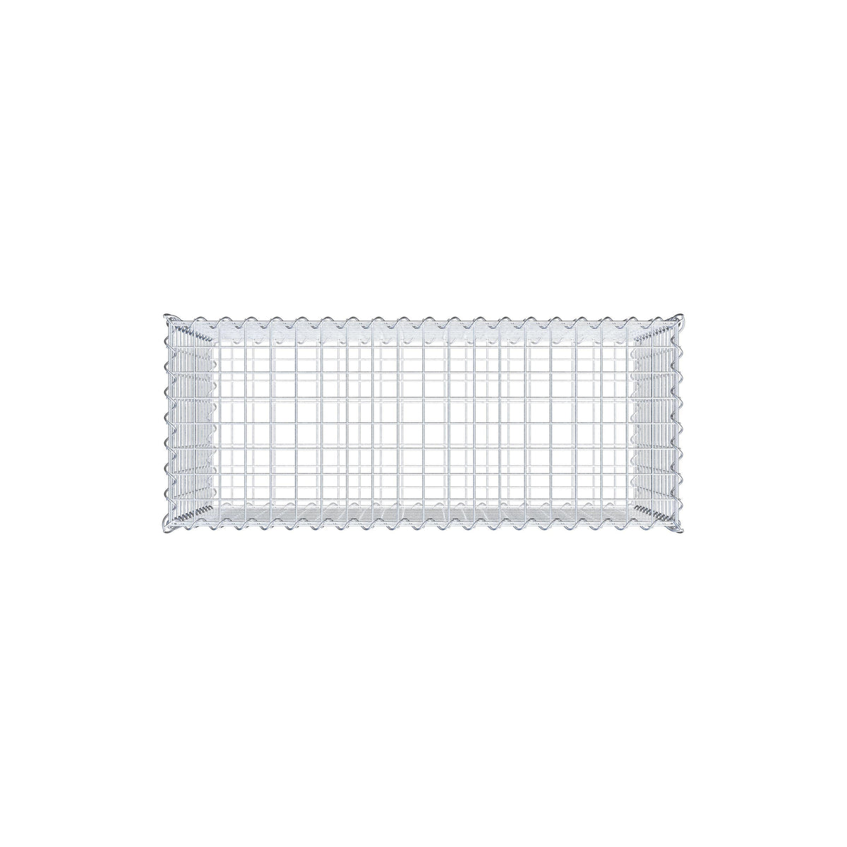Gabbione 100 cm x 60 cm x 40 cm (L x H x P), maglia 5 cm x 5 cm, spirale