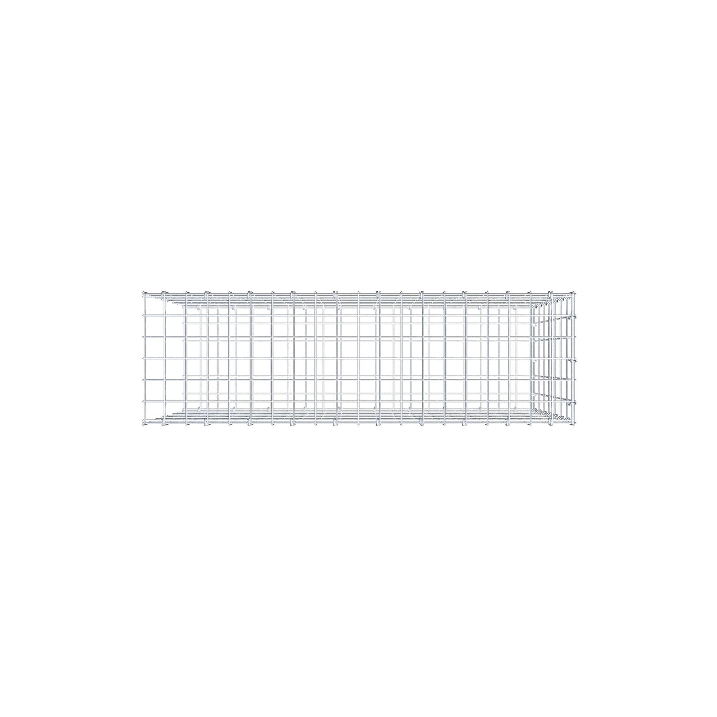 Monteret gabion type 2 100 cm x 70 cm x 30 cm, maskestørrelse 5 cm x 10 cm, C-ring