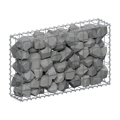 Gabion 100 cm x 60 cm x 20 cm (L x H x D), maskstorlek 10 cm x 10 cm, spiral