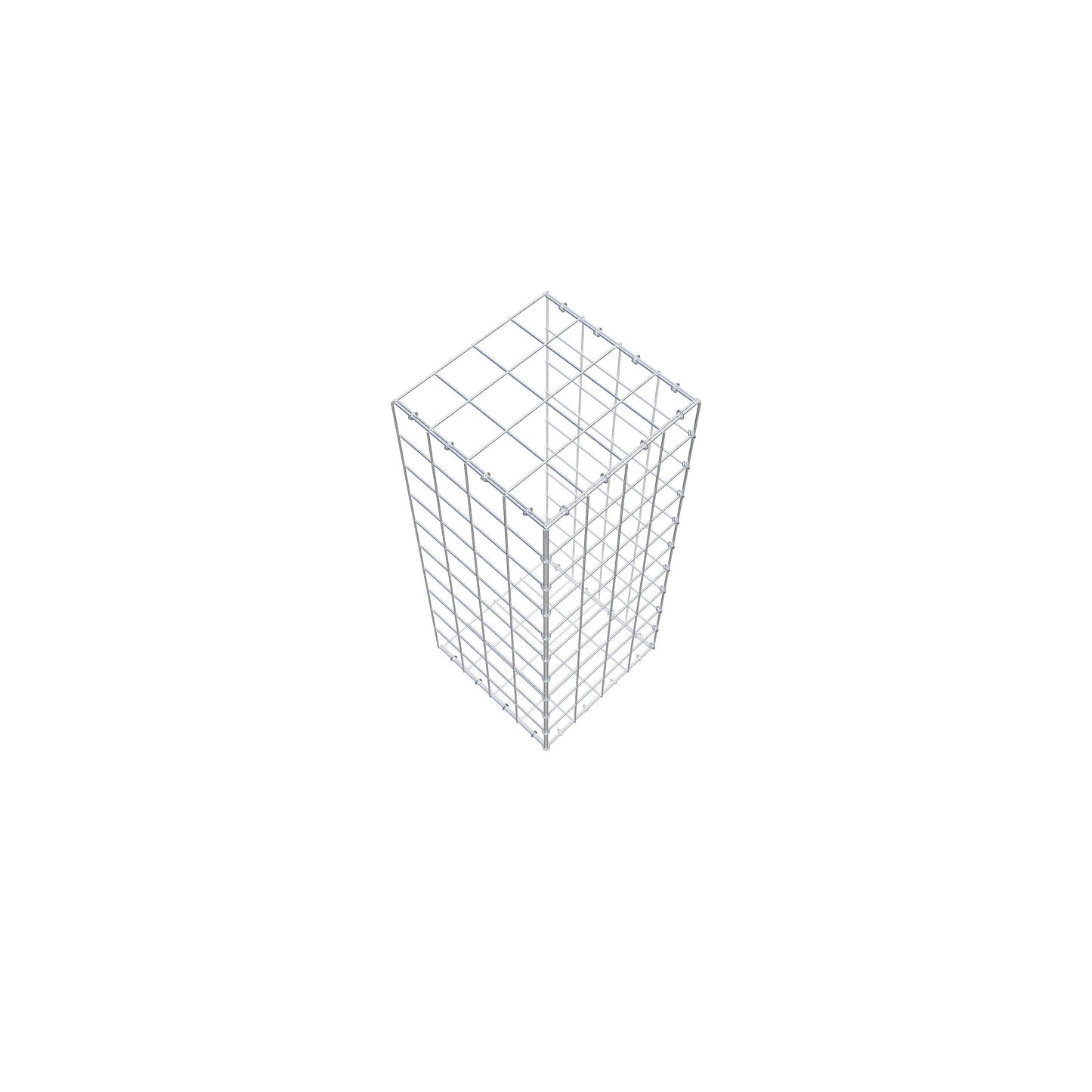 Typ 2 påbyggnadsgabion 100 cm x 40 cm x 40 cm (L x H x D), maskstorlek 10 cm x 10 cm, C-ring