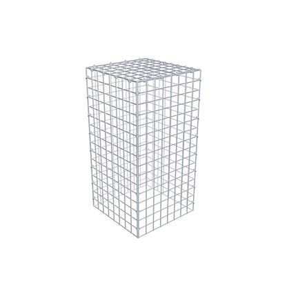 Monteret gabion type 3 80 cm x 40 cm x 40 cm (L x H x D), maskestørrelse 5 cm x 5 cm, C-ring