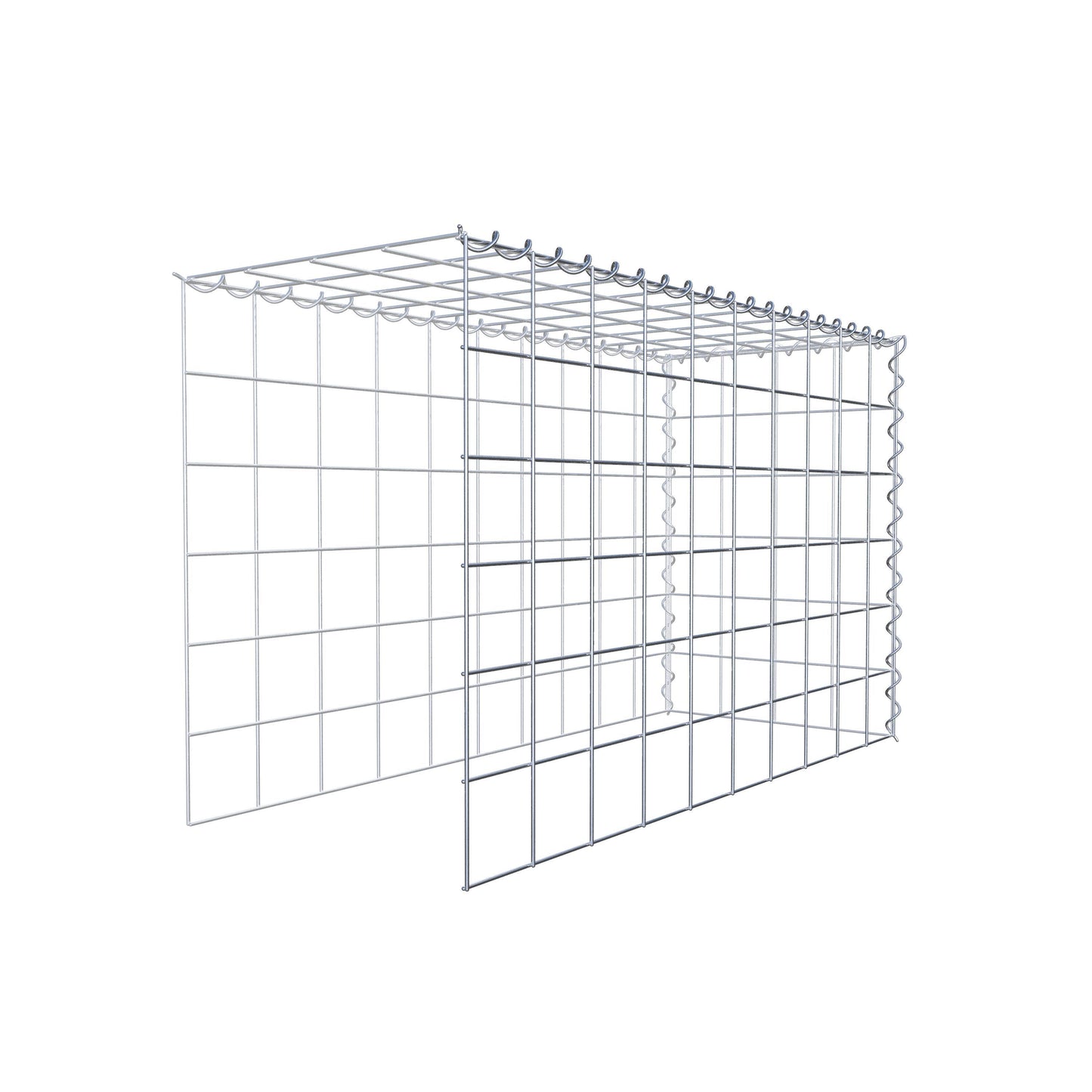 Gavión complementario tipo 4 100 cm x 60 cm x 40 cm (L x A x P), malla 10 cm x 10 cm, espiral