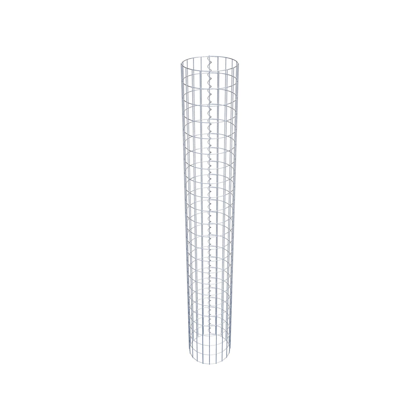 Columna de gaviones redonda 32 cm de diámetro, 230 cm de altura, malla 5 cm x 10 cm