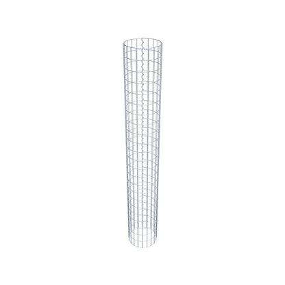 Columna de gaviones redonda 32 cm de diámetro, 230 cm de altura, malla 5 cm x 10 cm