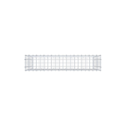 Gabion 100 cm x 80 cm x 20 cm (L x H x D), maskestørrelse 5 cm x 10 cm, C-ring