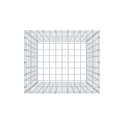Typ 3 påbyggnadsgabion 100 cm x 60 cm x 50 cm (L x H x D), maskstorlek 5 cm x 10 cm, C-ring