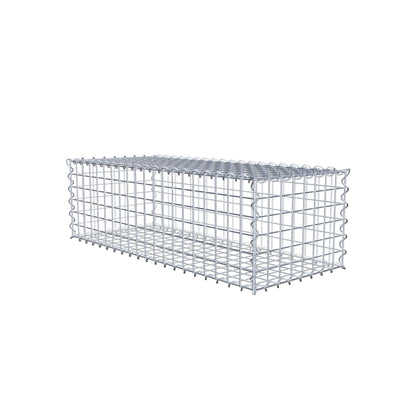 Gabione 100 cm x 30 cm x 40 cm (L x H x T), Maschenweite 5 cm x 5 cm, Spirale