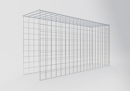 Opvokset gabion type 4 200 cm x 100 cm x 50 cm (L x H x D), maskestørrelse 10 cm x 10 cm, spiral