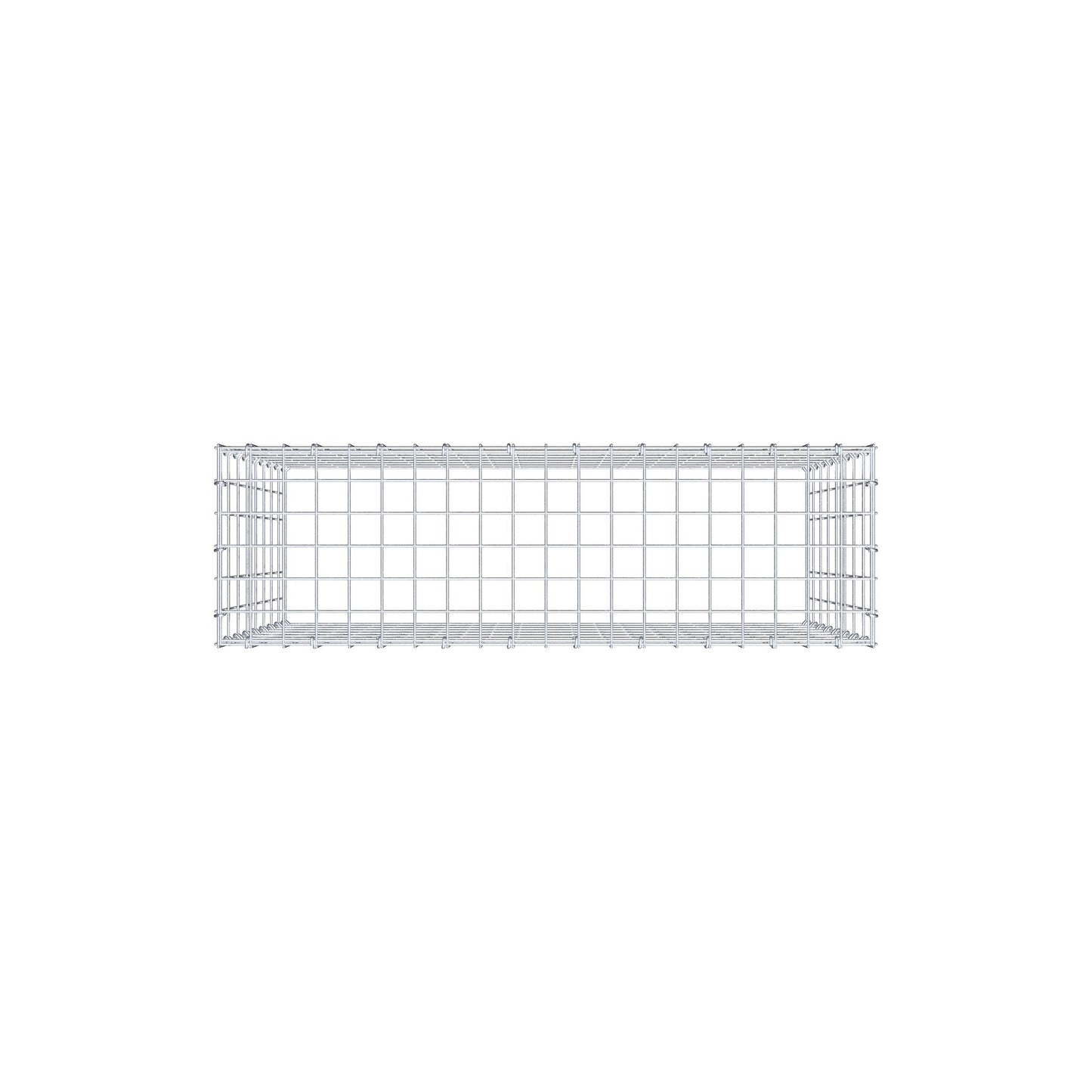 Mounted gabion type 3 100 cm x 80 cm x 30 cm (L x H x D), mesh size 5 cm x 10 cm, C-ring