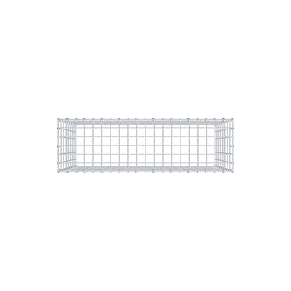 Mounted gabion type 3 100 cm x 80 cm x 30 cm (L x H x D), mesh size 5 cm x 10 cm, C-ring