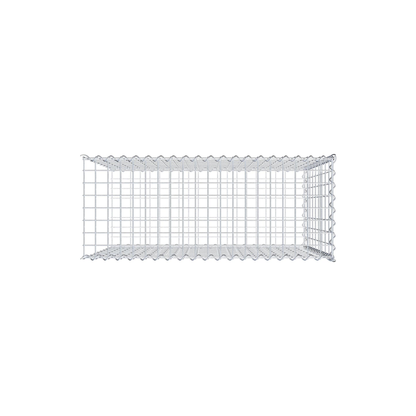 Extra gabion typ 2 100 cm x 90 cm x 40 cm (L x H x D), maskstorlek 5 cm x 10 cm, spiral