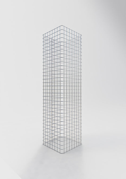 Schanskorfzuil, hoekig 42 cm x 42 cm, 160 cm hoog, MW 5 cm x 5 cm