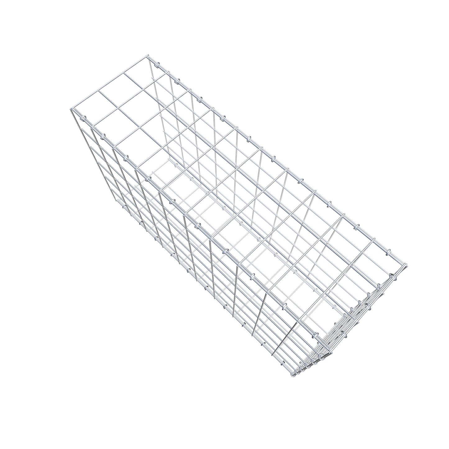 Gavión complementario de tipo 2 100 cm x 60 cm x 30 cm (largo x alto x fondo), malla 10 cm x 10 cm, anillo en C