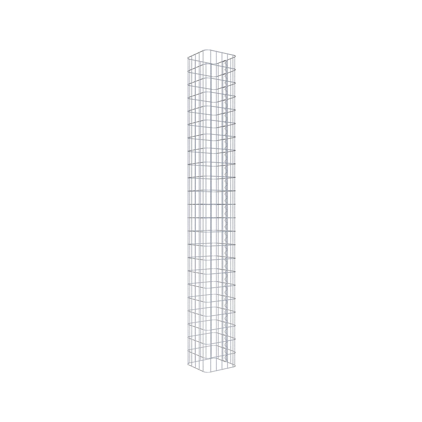 Gabionensäule eckig 27 cm x 27 cm, 230 cm Höhe, MW 5 cm x 10 cm