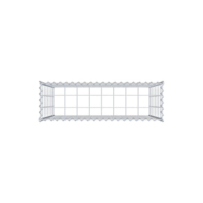 Aangegroeide schanskorf type 3 100 cm x 90 cm x 30 cm (L x H x D), maaswijdte 10 cm x 10 cm, spiraal