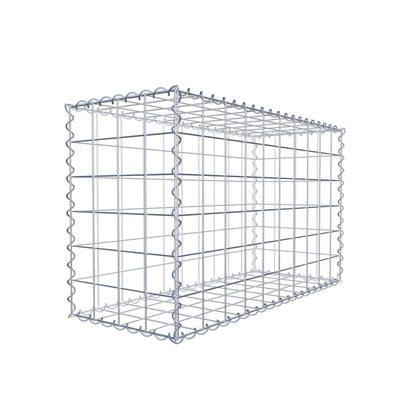 Gabbione 100 cm x 60 cm x 40 cm (L x H x P), maglia 10 cm x 10 cm, spirale