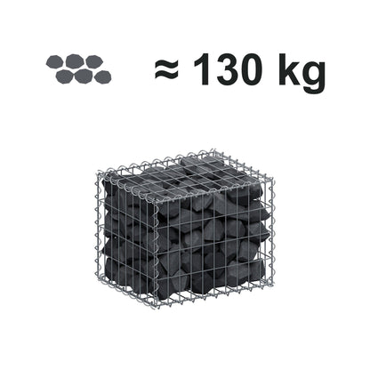 Gabion 50 cm x 40 cm x 40 cm (L x H x D), maskstorlek 5 cm x 10 cm, spiral