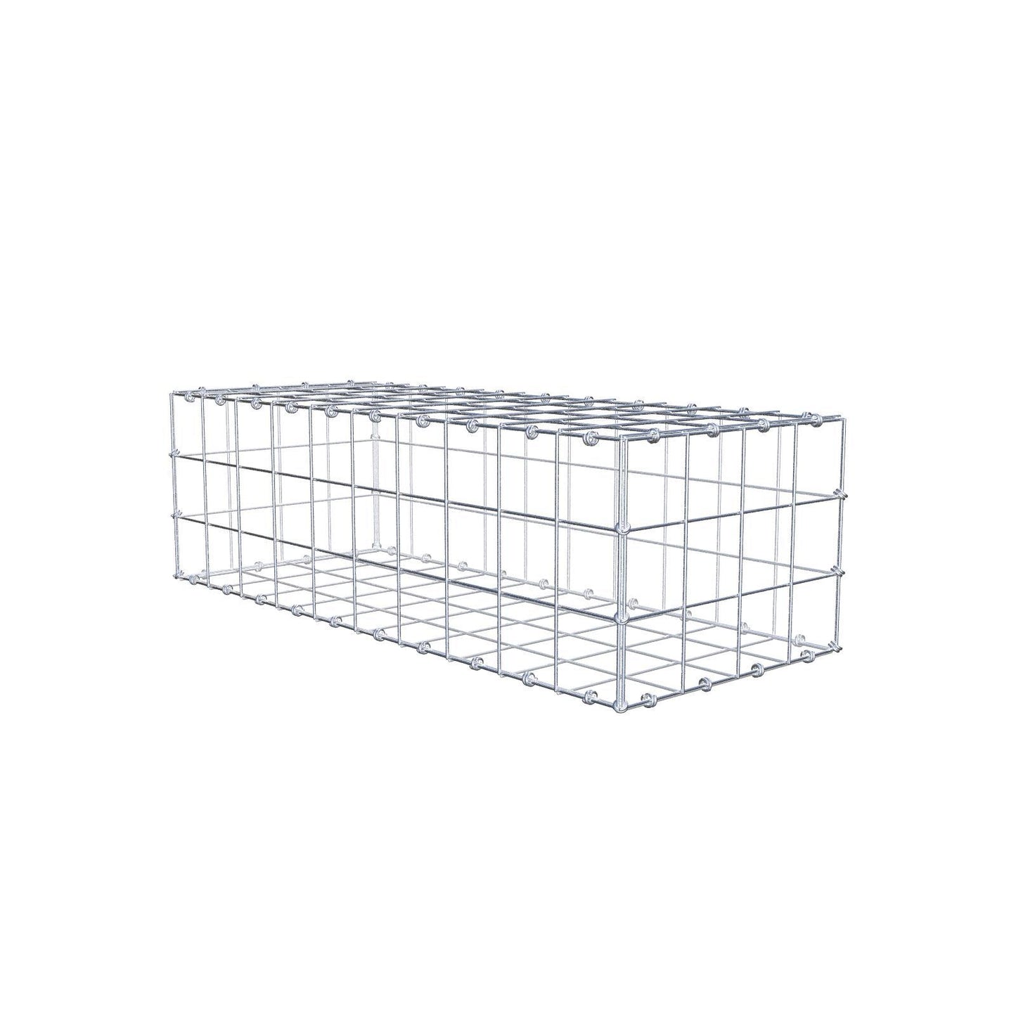 Gabion 100 cm x 30 cm x 40 cm (L x H x D), maskestørrelse 10 x 10 cm, spiralring