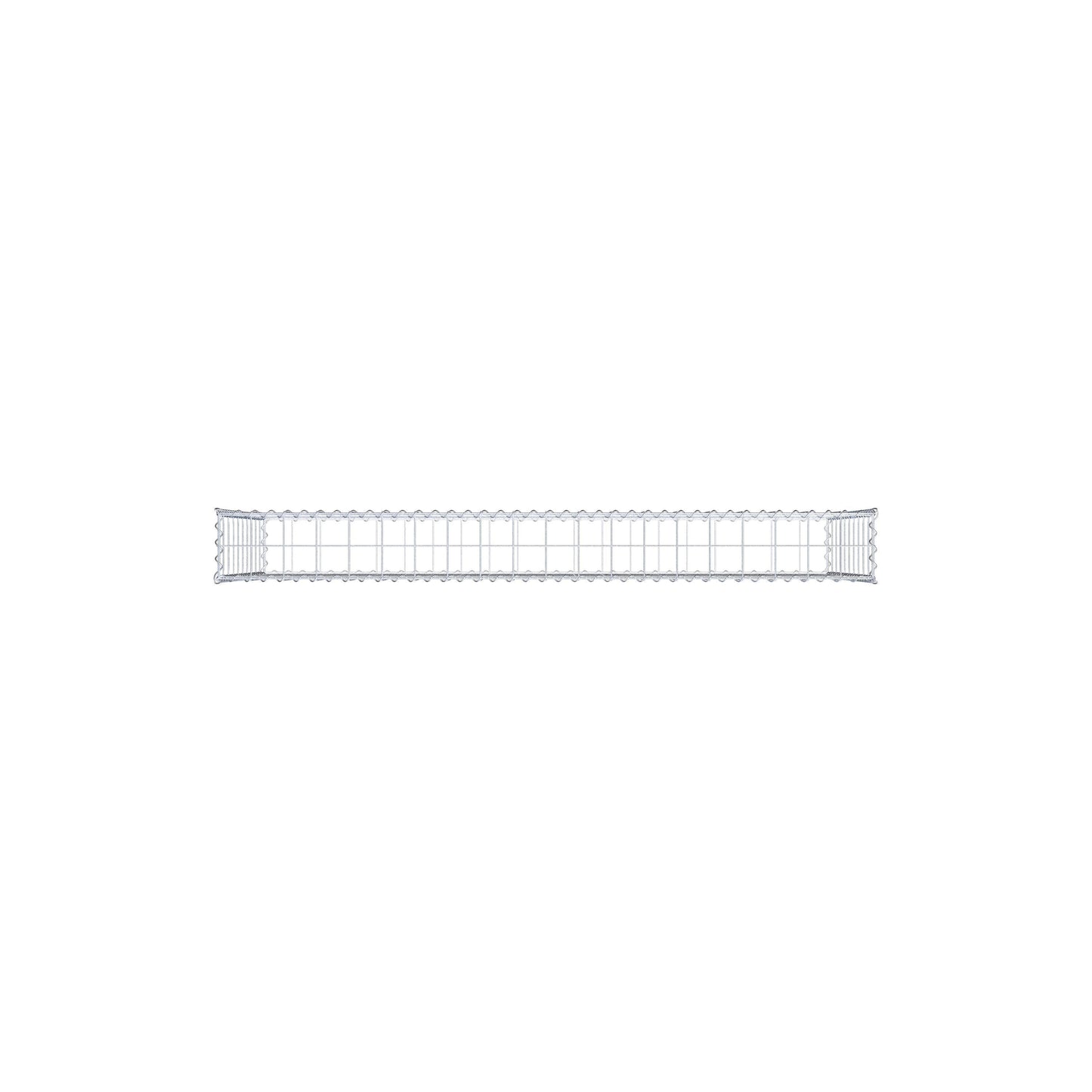 Gabion 200 cm x 100 cm x 20 cm (L x H x D), mesh size 10 cm x 10 cm, spiral