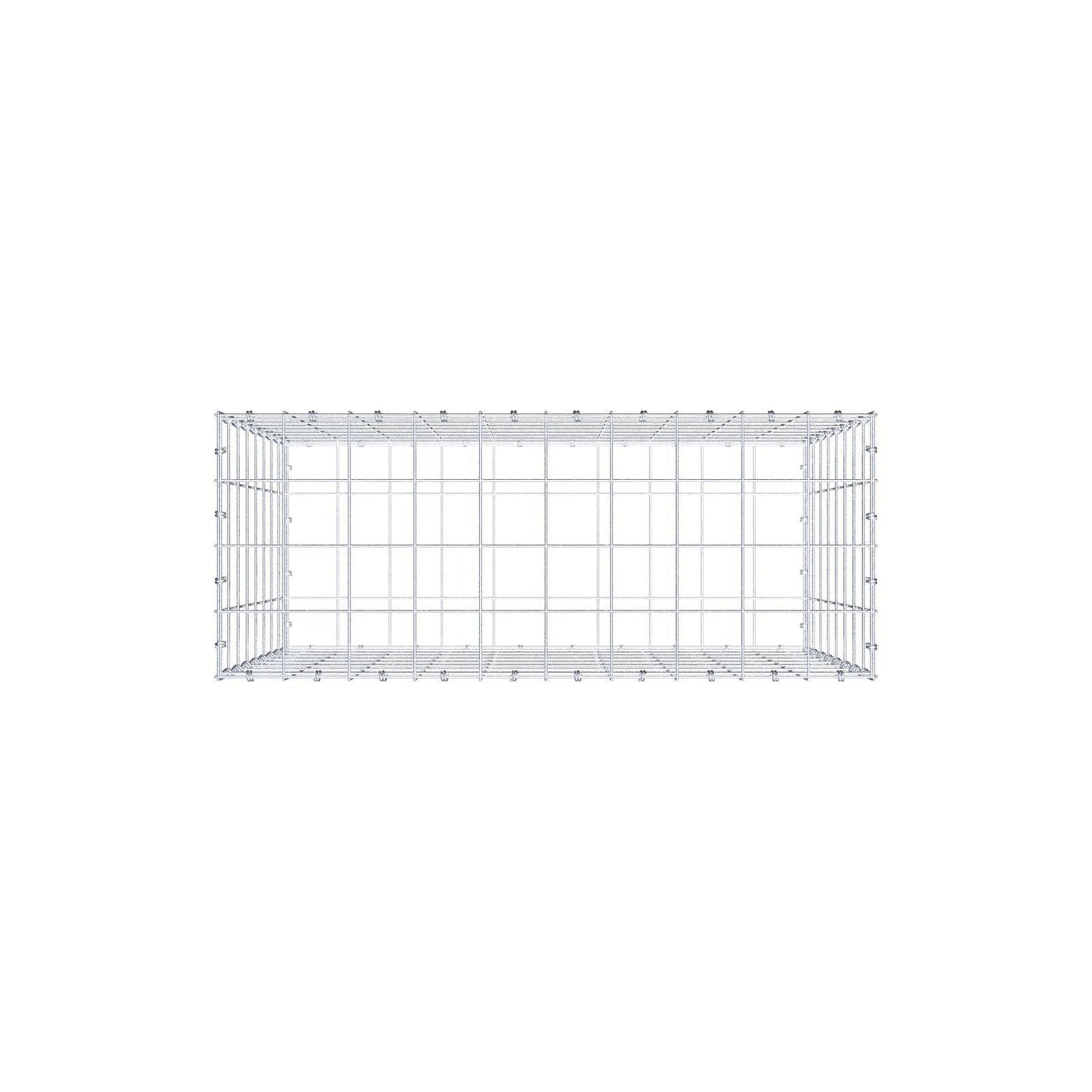 Gabion 100 cm x 80 cm x 40 cm (L x H x P), mailles 10 x 10 cm, anneau en spirale