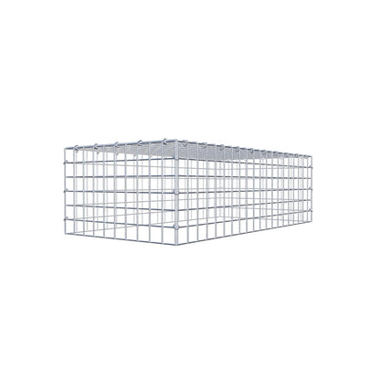 Gavión complementario de tipo 3 100 cm x 30 cm x 50 cm (largo x alto x fondo), malla 5 cm x 5 cm, anillo en C