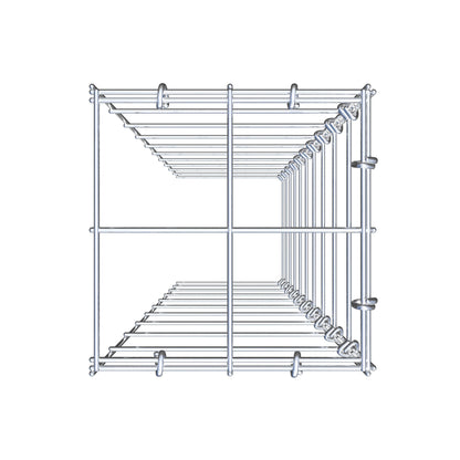 Typ 4 påbyggnadsgabion 100 cm x 20 cm x 20 cm (L x H x D), maskstorlek 10 cm x 10 cm, C-ring