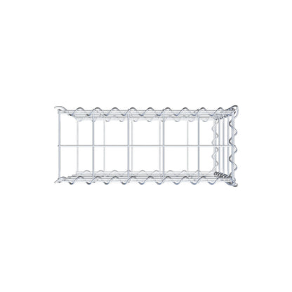 Gabion rapporté type 2 50 cm x 40 cm x 20 cm (L x H x P), mailles 10 cm x 10 cm, spirale