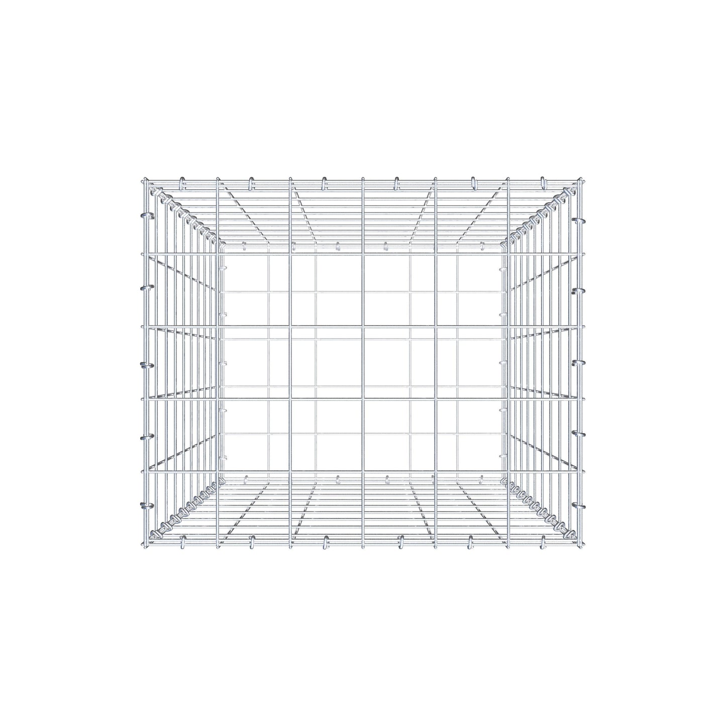 Gabion 100 cm x 60 cm x 50 cm (L x H x D), maskstorlek 10 cm x 10 cm, C-ring