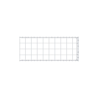 Typ 4 påbyggnadsgabion 100 cm x 20 cm x 40 cm (L x H x D), maskstorlek 10 cm x 10 cm, C-ring