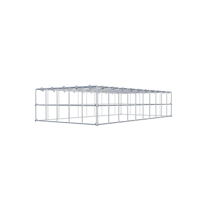 Monteret gabion type 3 100 cm x 20 cm x 50 cm (L x H x D), maskestørrelse 10 cm x 10 cm, C-ring